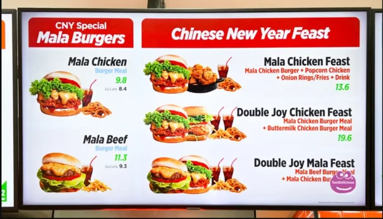 ORDINARY BURGERS MENU